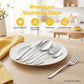 Silverware Set for 12, 72-Pieces Cutlery Set with Steak Knives, Stainless Steel Flatware Set Include Forks and Spoons Set, Dishwasher Safe Utensil Sets for Home Restaurant