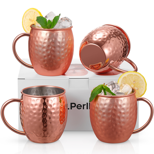 D.Perlla Moscow Mule Copper Mugs Set of 4