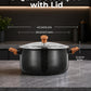 9 Quart Nonstick Stock Pot with Glass Lid, Cooking Soup Pot, all Stove Compatible(Induction）