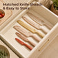 Knife Set, 12 PCS Kitchen Knife Set, Stainless Steel Kitchen Knives with Blade Guard, Multicolor