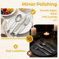 Silverware Set for 12, 72-Pieces Cutlery Set with Steak Knives, Stainless Steel Flatware Set Include Forks and Spoons Set, Dishwasher Safe Utensil Sets for Home Restaurant