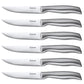 D.Perlla Steak Knives, Non Serrated Stainless Steel Sharp Steak Knife Set of 6 with Gift Box