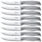 D.Perlla Steak Knives, Non Serrated Stainless Steel Sharp Steak Knife Set of 8 with Gift Box