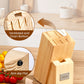 D.Perlla Knife Set, 7 Pieces Carbon Stainless Steel Kitchen Knives Block Set with Built-in Sharpener, White