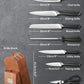 Knife Set, 8-Piece Premium Knife Block Set with High Carbon German Steel, 5 Knives, Sharpening Steel, Multi-Purpose Scissors, Block of Wood, Ergonomic ABS Handle