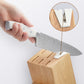 D.Perlla Knife Set, 7 Pieces Carbon Stainless Steel Kitchen Knives Block Set with Built-in Sharpener, White