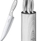 D.Perlla Knife Set, 6 PCS Kitchen Knife Set with Detachable Round Upright Knife Cylinder